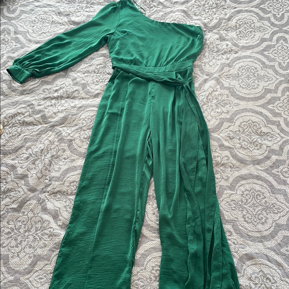 Fashion Nova Emerald Asymmetrical Jumpsuit